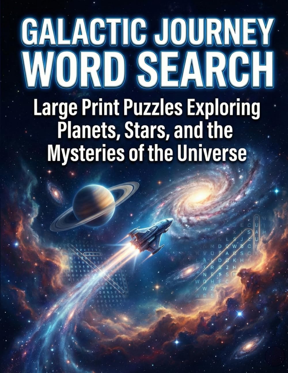 Galactic Journey Word Search: Large Print Puzzles Exploring Planets, Stars, and the Mysteries of the Universe