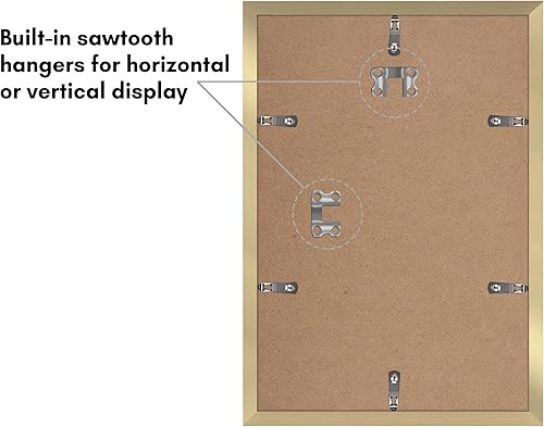 Vista 166 de Americanflat Portarretratos de 8 x 12 pulgadas con plexiglás pulido, juego de 2 portarretratos de 6 x 8 pulgadas con paspartú o para fotos de 8 x 12