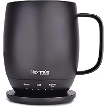 Nextmug - Temperature-Controlled, Self-Heating Coffee Mug (Black - 14 oz.)