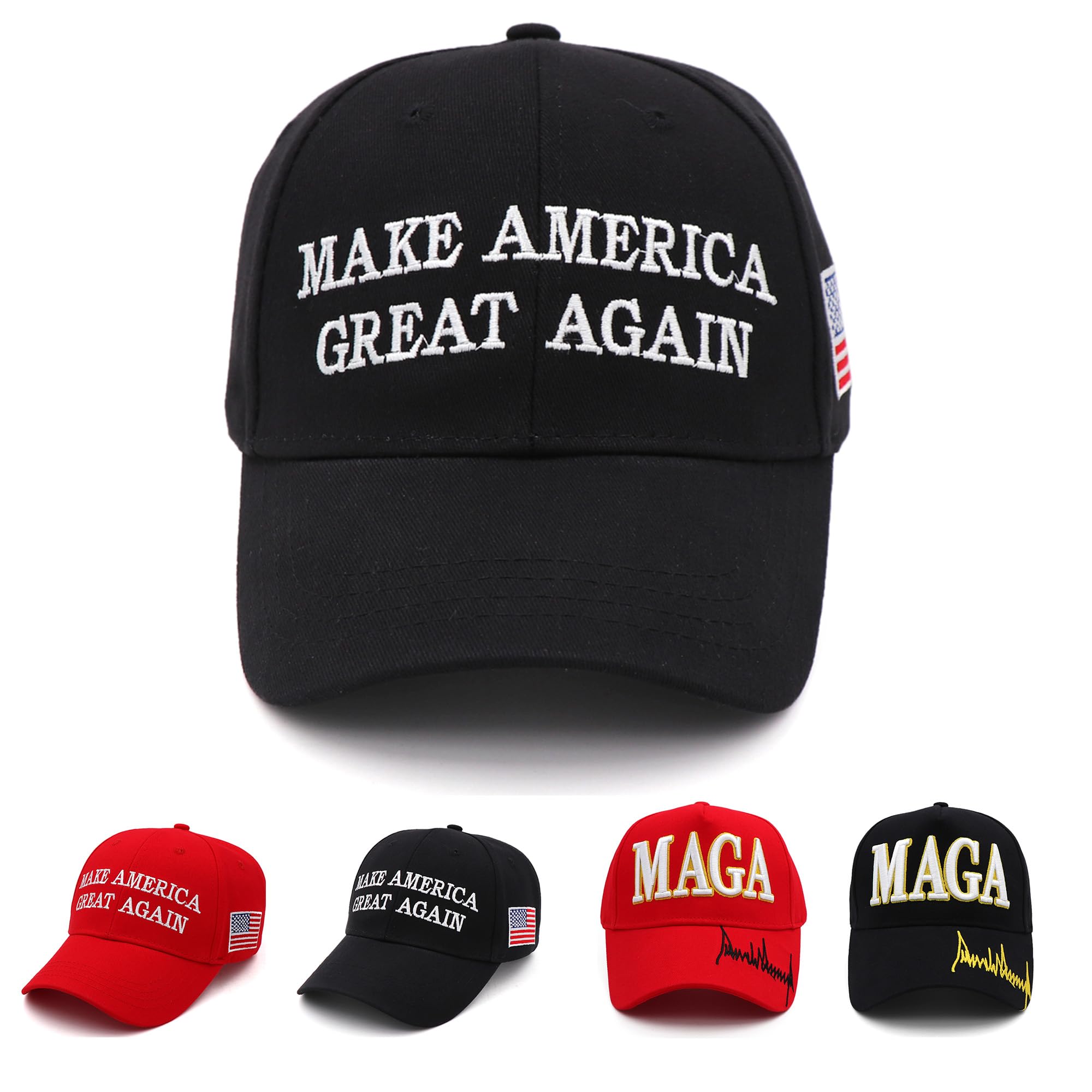 Trump 2024 MAGA Hat Make America Great Again Donald Trump Slogan with USA Flag Cap Trump Merchandise Gift for Women Men