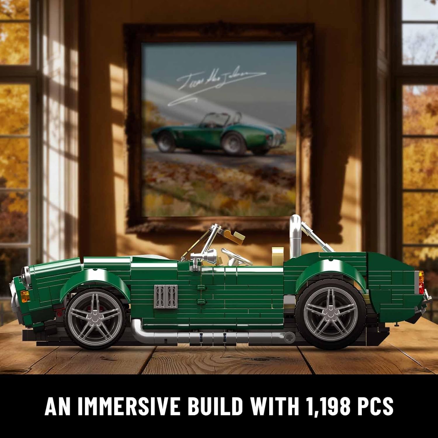 Mould King Corba Car Building Block Kits, MOC Classic Car Model Kit Supercar Racing Model Building Sets, Gift for Adults/14+ Collections Enthusiasts (1,198+ Pieces)