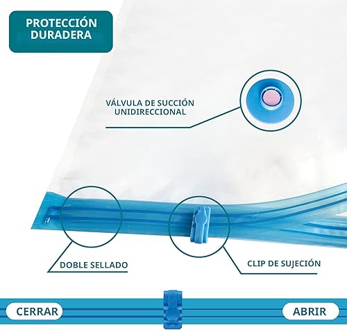 Miniatura 7 de Cozy Essential Bolsas de almacenamiento al vacío, bolsas de compresión que ahorran espacio para ropa, edredones, mantas, almohadas, ropa de cama