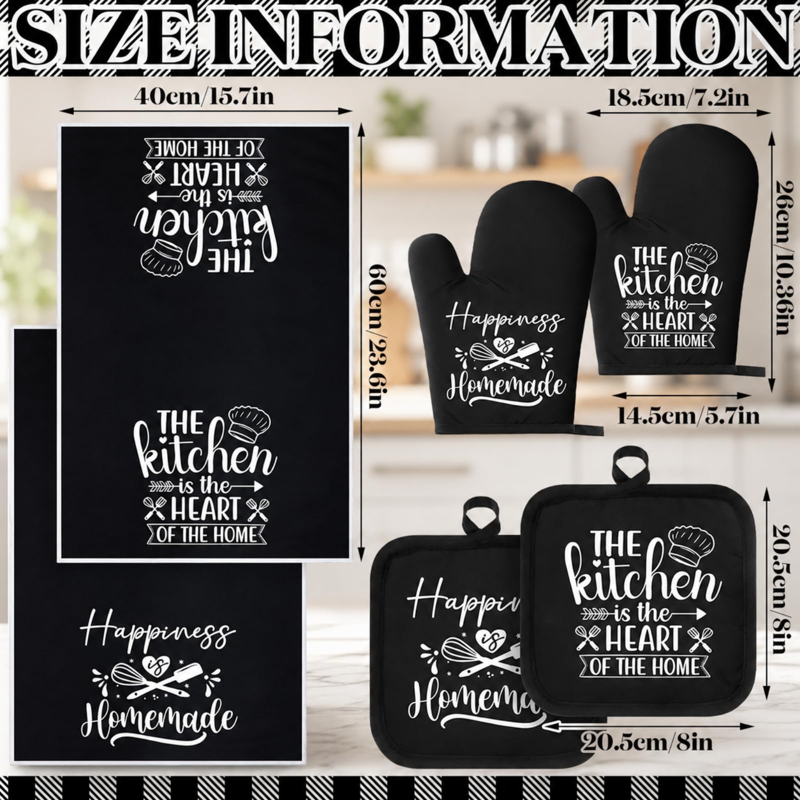 Sratte Black Kitchen Accessories Set - FREE SHIPPING -3