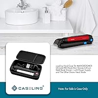 Vista 4 de caseling Funda rígida para afeitadora Mangroomer Ultimate Pro Back Hair Shaver Lithium Max con fuente de alimentación y la otra hoja de afeitado