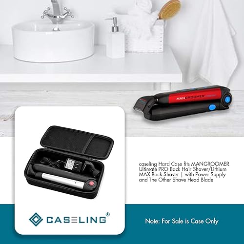 Miniatura 6 de caseling Funda rígida para afeitadora Mangroomer Ultimate Pro Back Hair Shaver Lithium Max con fuente de alimentación y la otra hoja de afeitado