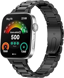 سوار نيسلين متوافق مع ساعة هواوي فيت 3 (2024)، سوار ساعة معدني بديل من الستانلس ستيل قابل للتعديل بنمط كلاسيكي عملي للنساء والرجال