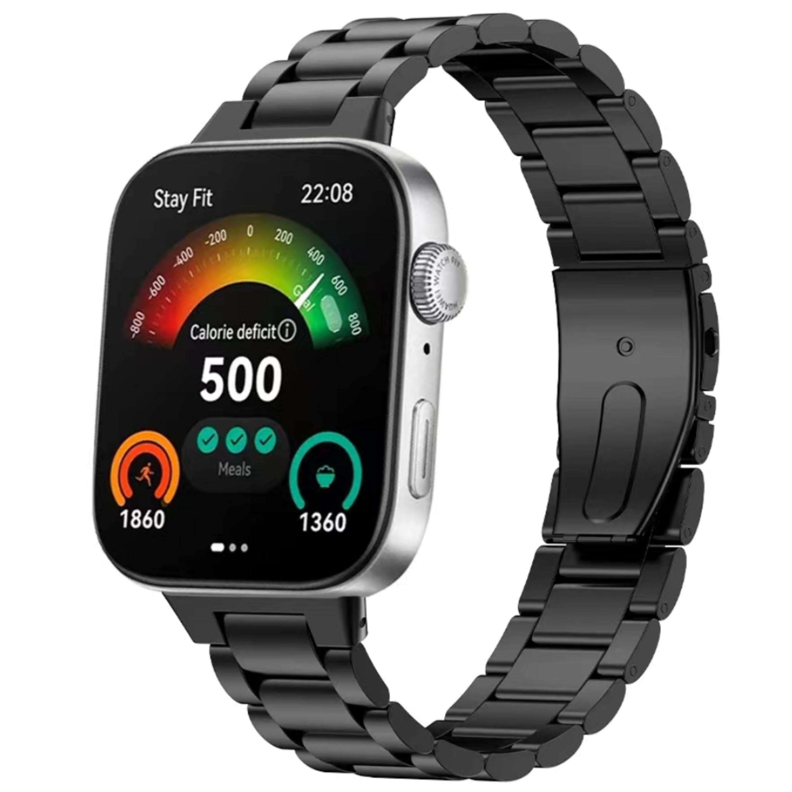 NESLIN Band Compatible with Huawei Watch Fit 4/4 Pro 2025/Fit 3 Strap, Adjustable Stainless Steel Metal Classic Business Style Strap for Huawei Watch Fit 4/4 pro Replacement Band Women Men