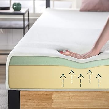 Zinus Shalini Upholstered Platform Bed Frame Ultima Memory Foam Mattress