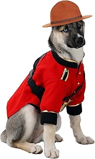 Fun Costumes Dog Mountie Costume, Red (Large) - Buy now