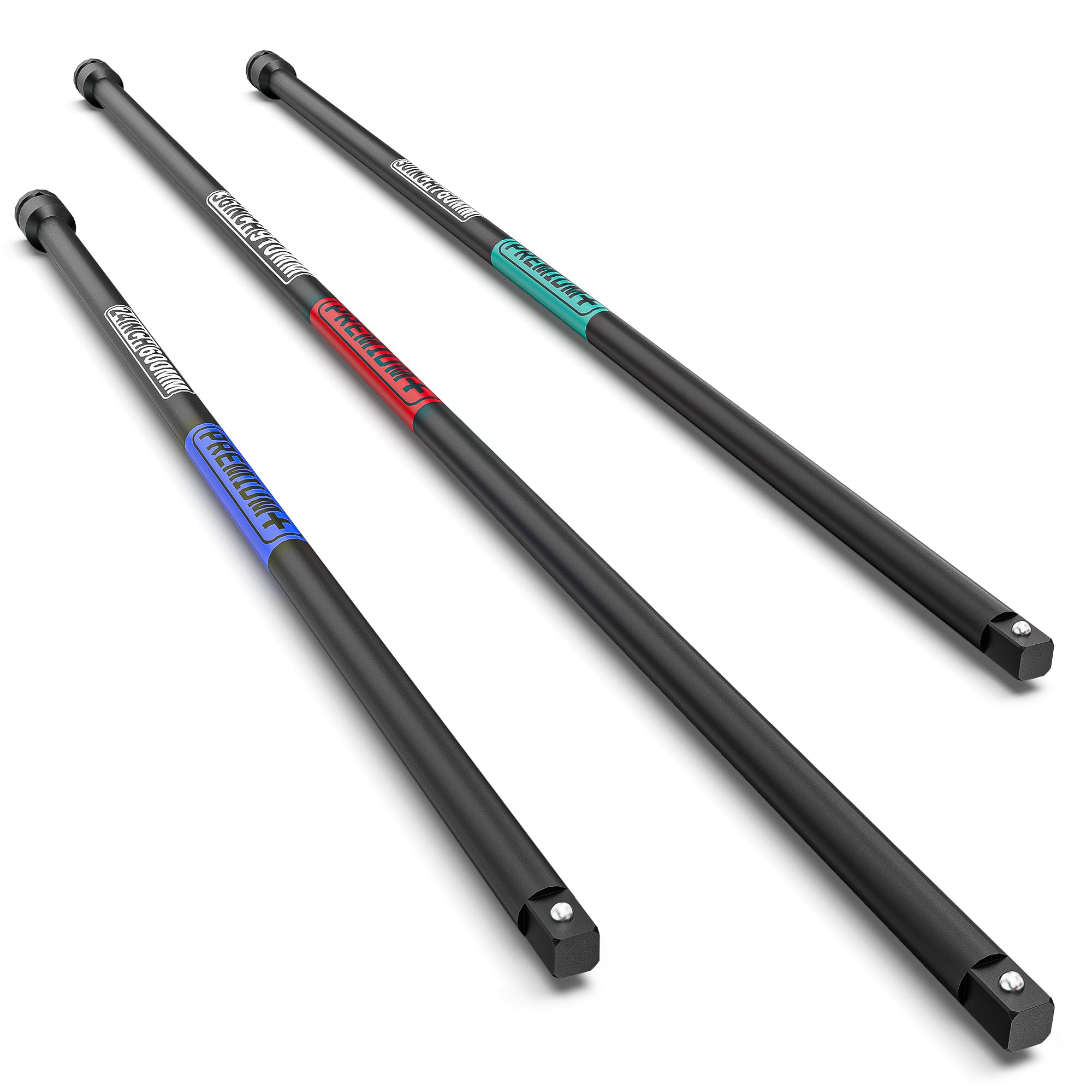 KIRXST 1/2" Impact Socket Extension Bar Set, 3 Piece Drive Extension Bar 600mm 760mm 910mm, CR-V Steel Wrench Extender for Manual Pneumatic Torque Wrench