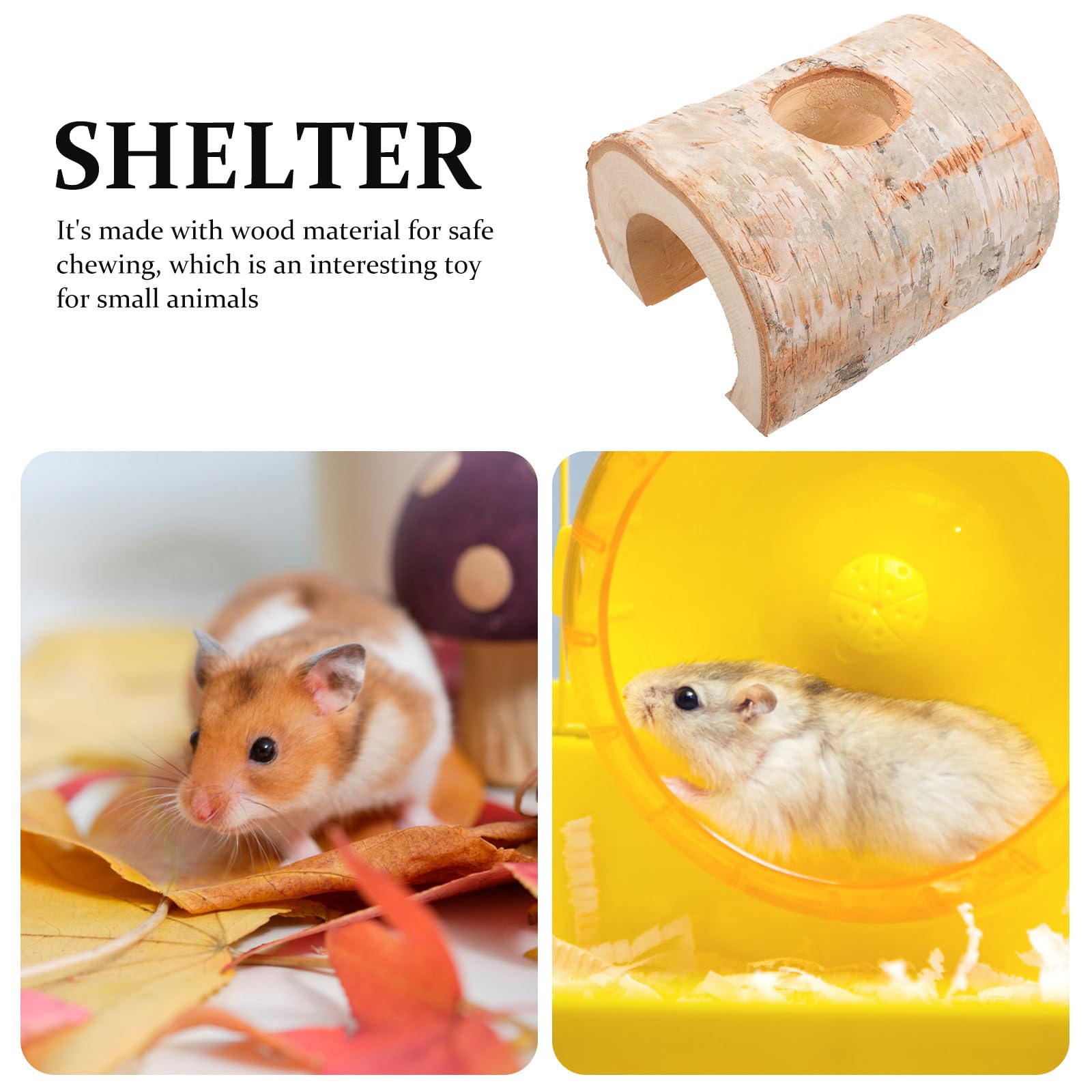 Hamsterverstecktunnel mit Baumhöhle, Beige, Leicht