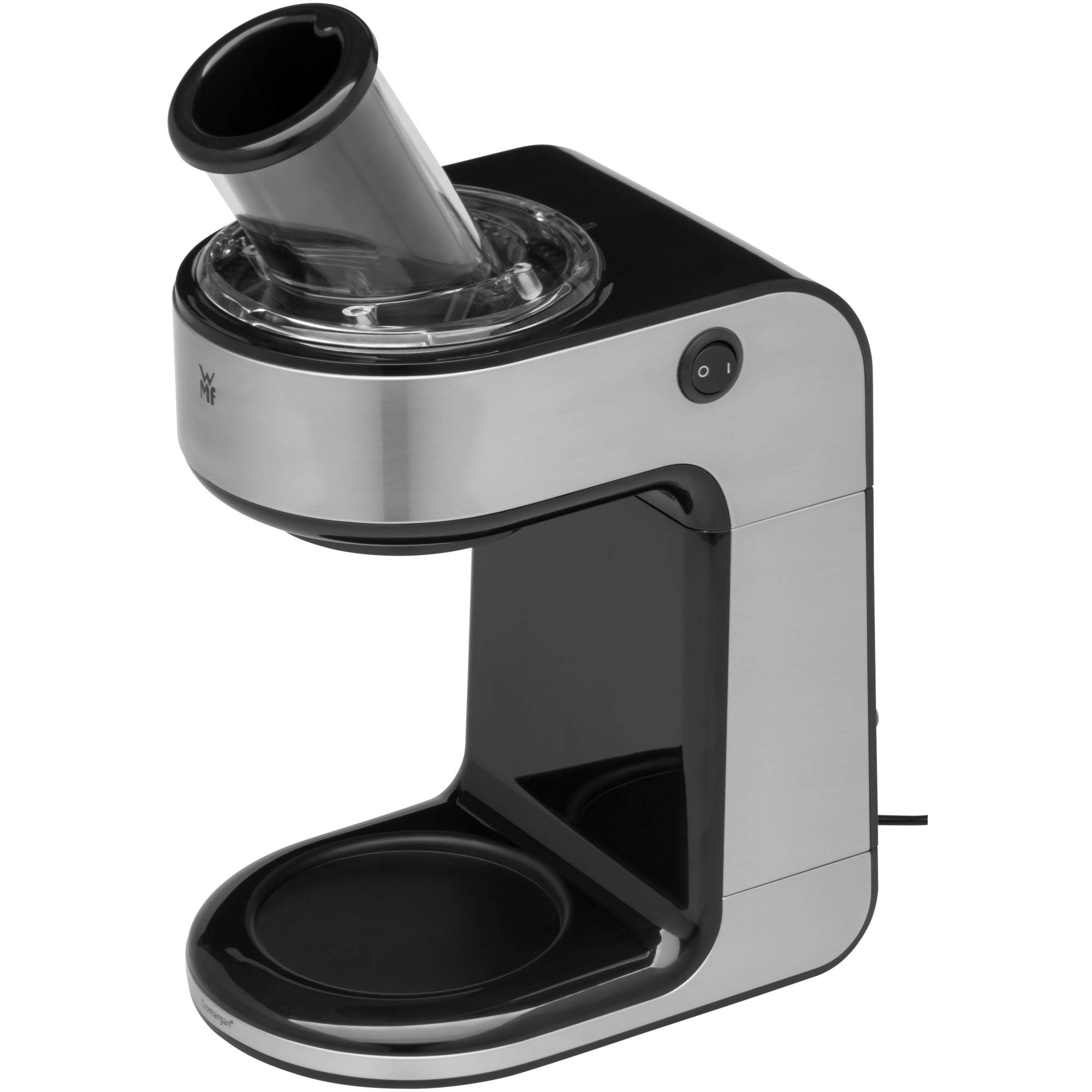 WMF Kult Pro Gemüsenudeln Spiralschneider elektrisch mit Citruspresse, Gemüsespaghettischneider, Zoodle Maker, Zucchini Nudeln Schneider, 3 Schneideinsätze, Auffangbehälter