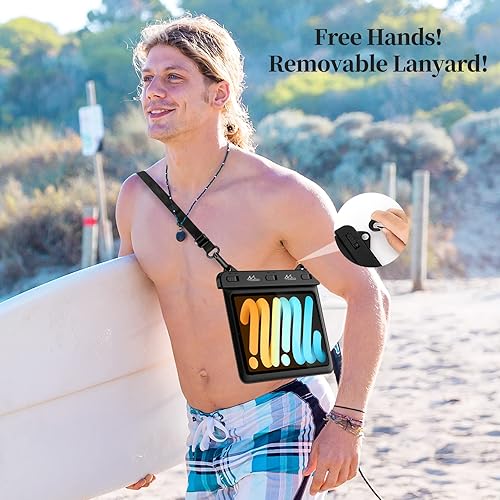 Miniatura 6 de MoKo Funda impermeable para tablet para baño y cocina, compatible con iPad Mini 6543, Galaxy Tab Pro 8.4, Tab S2Tab ETab A 8.0 8.4, Fire HD 8Fire 7