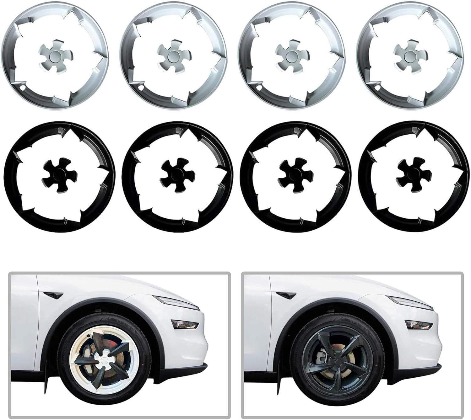 Pack of 4 Premium ABS Wheel Rim Protectors for Vehicle 19 Inch Tires Strong and Fashionable Guard