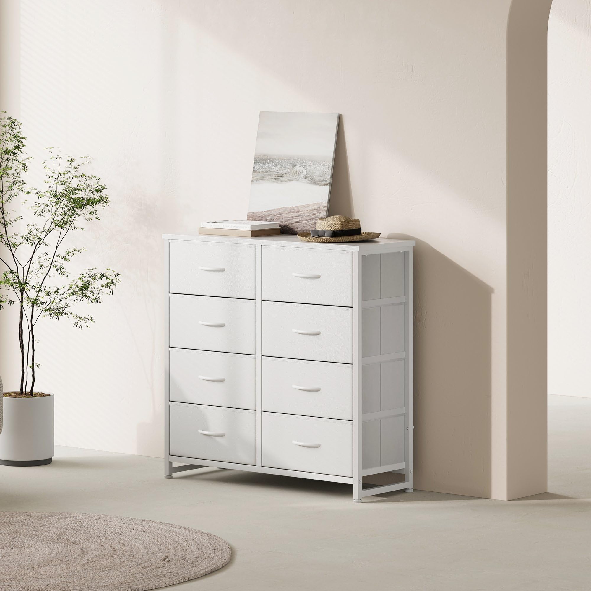 Amazon.co.jp: YeTom Dresser, Chest of Drawers, 4 Tiers, Western