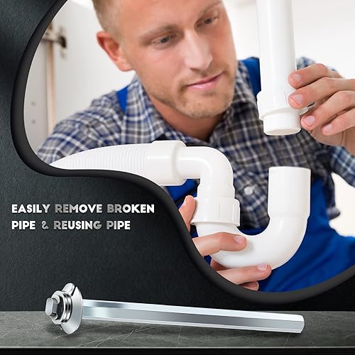 Miniatura 8 de Protector de enchufe de PVC para fontanería, cortador escariador de tubería de PVC para quitar SCH 40 del buje, se adapta a taladro eléctrico de