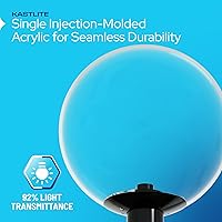 Vista 4 de KastLite Accesorio de iluminación combinado de poste de lámpara Lente acrílica transparente de 16 pulgadas con clips de ala negra Se adapta a