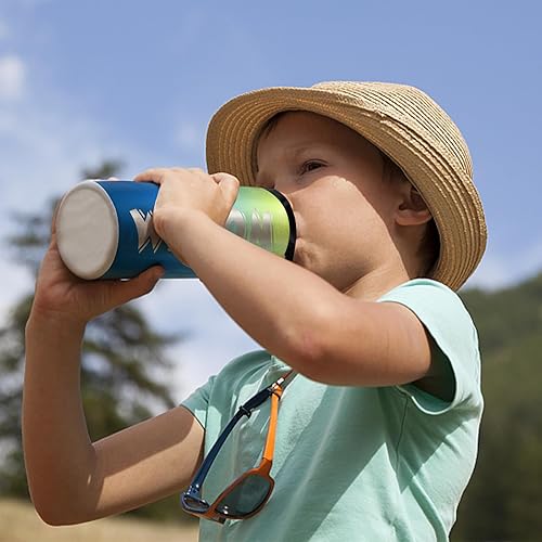 Miniatura 6 de Botellas de agua personalizadas para niños con pajilla, tapa de boquilla, 18  32 onzas, botella de agua de acero inoxidable con nombre