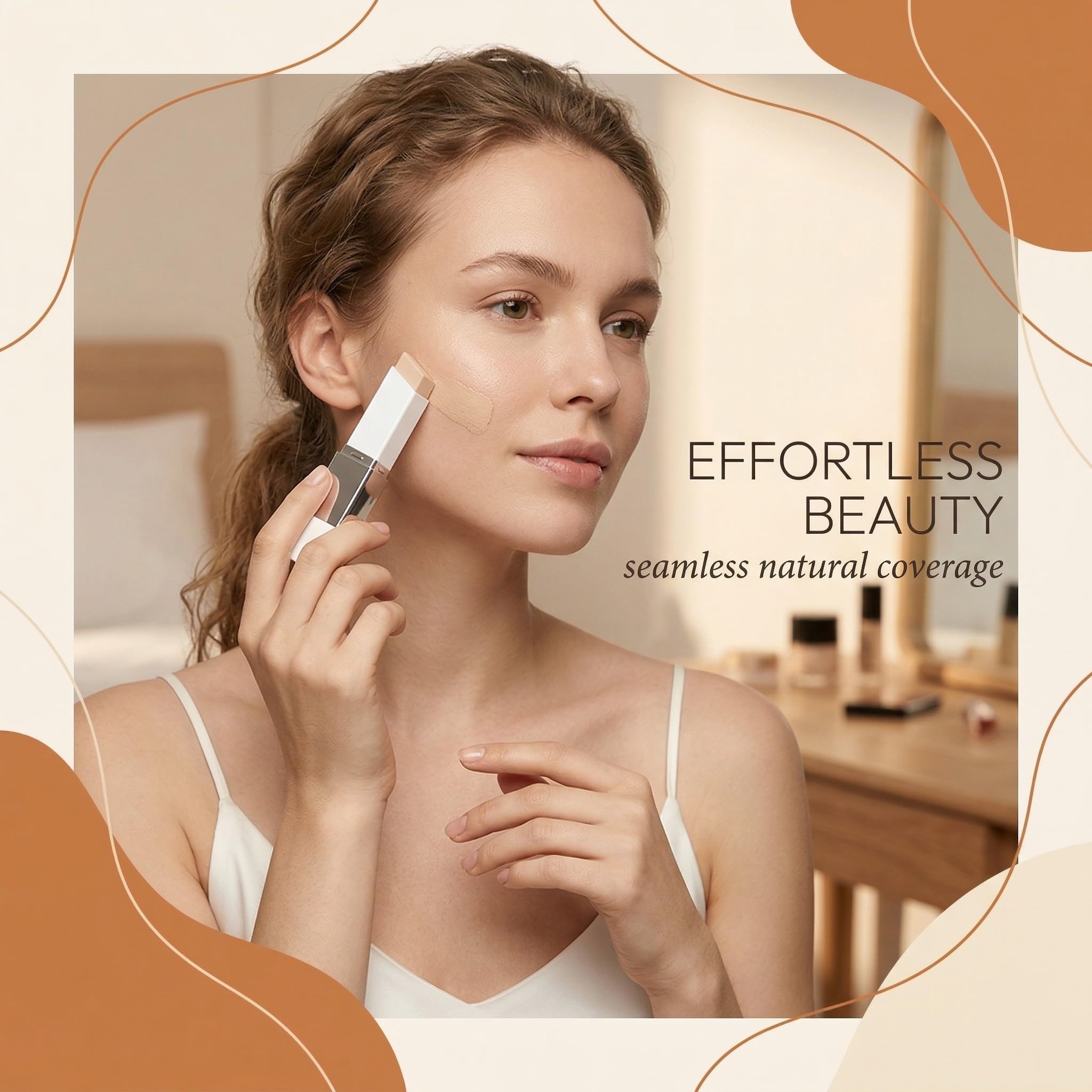 Fondotinta stick bianco Viene con su propio cabezal de cepillo, Base coreana,Resistente al agua y al sudor - Cobertura,Apto para todo tipo de pieles,Consigue un maquillaje natural (Natural) — view 6