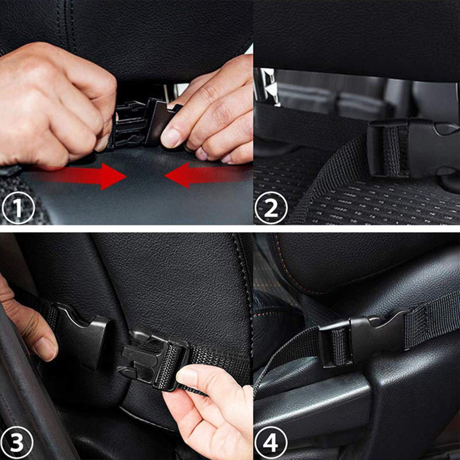 Ergocar 2 Packs Car Organisers Kick Mats Waterproof Back Seat Protector Cover Car Back Seat Organiser with 10" iPad/Tablet Holder and Multi Pockets