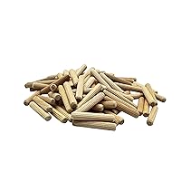 Vista 65 de 3/8" x 2" - Paquete de 500 pasadores de madera - Secados al horno, estriados y biselados (3/8" x 2", 500 unidades)