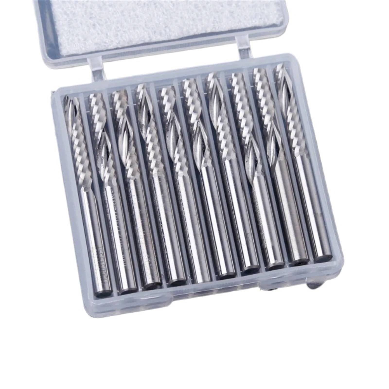 Lot de 10 Fraises à Une cannelure en carbure Monobloc, Tige 4 mm, hélicoïdales tungstène, 22, Outils Gravure CNC CEL