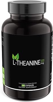 SYMNUTRITION L-Theanine 200mg 150 Count V-Capsules / 150 Servings Manufactured in a cGMP-Registered Facility in USA; Non-GMO, Vegan & Gluten Free