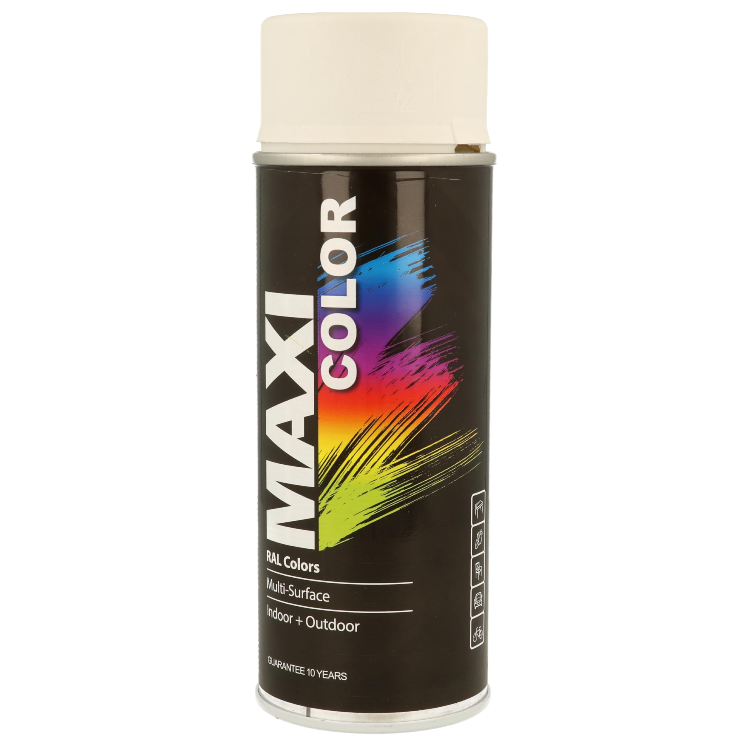 Maxicolor White Mx9010m 400Ml Matt Spray Paint Ral9010