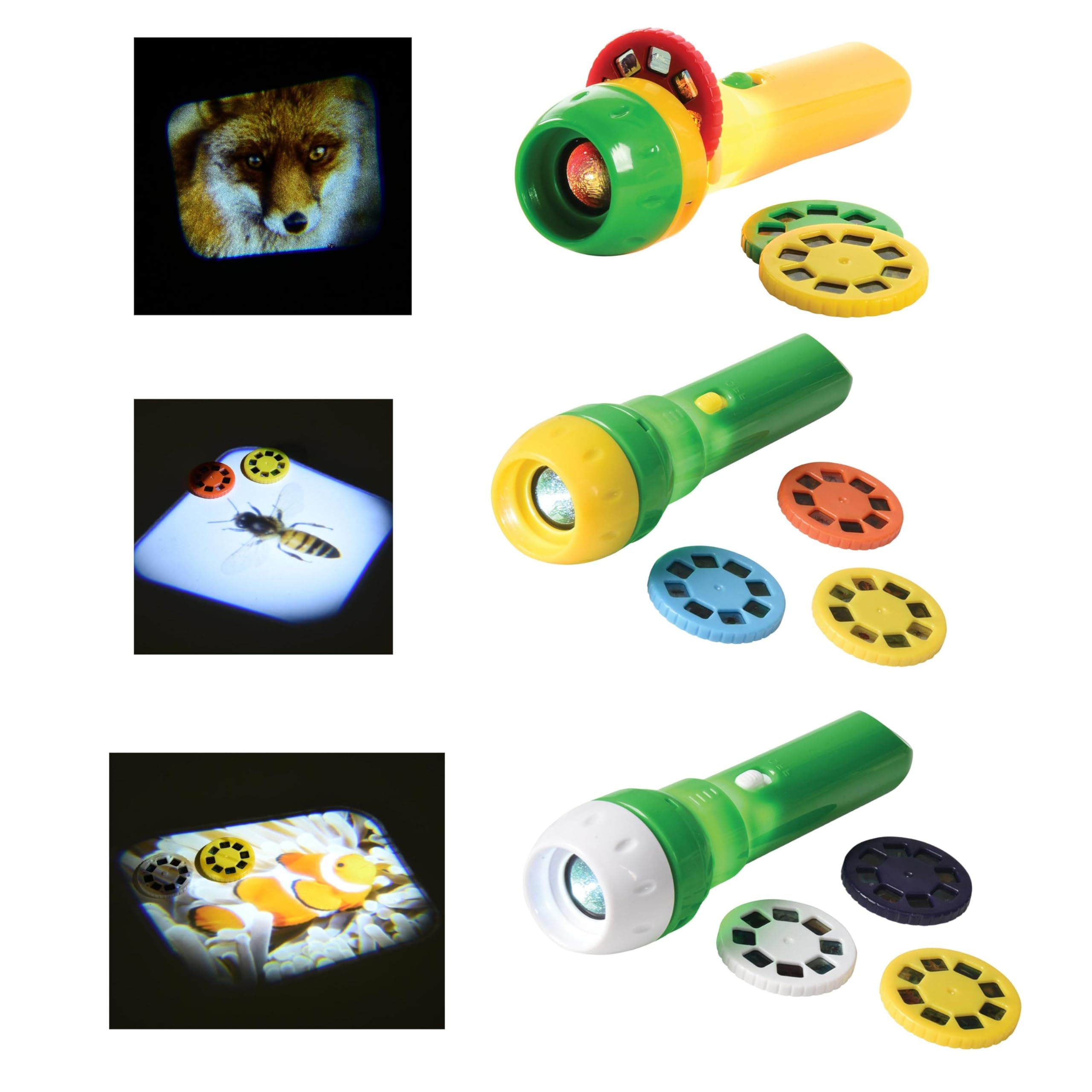 Discovery Projectors Series 1 |Set of 3 Child-Sized Picture Viewers with 9 Image Reels (Animals, Sea Creatures & Creepy Crawlers) | STEM Preschool Science Toy for Ages 3 yrs+