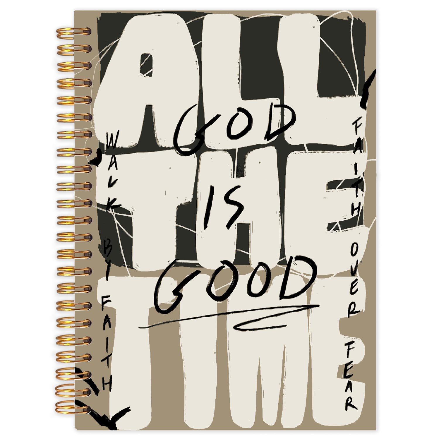 Yhtrg Christian Spiral Notebooks, God Is Good All the Time Bible Journaling Notebook, Religious Journals for Writing, Bible Notebook for Note Taking, Christian Gifts for Women Men, 5.5x8.3 Inch — image 1