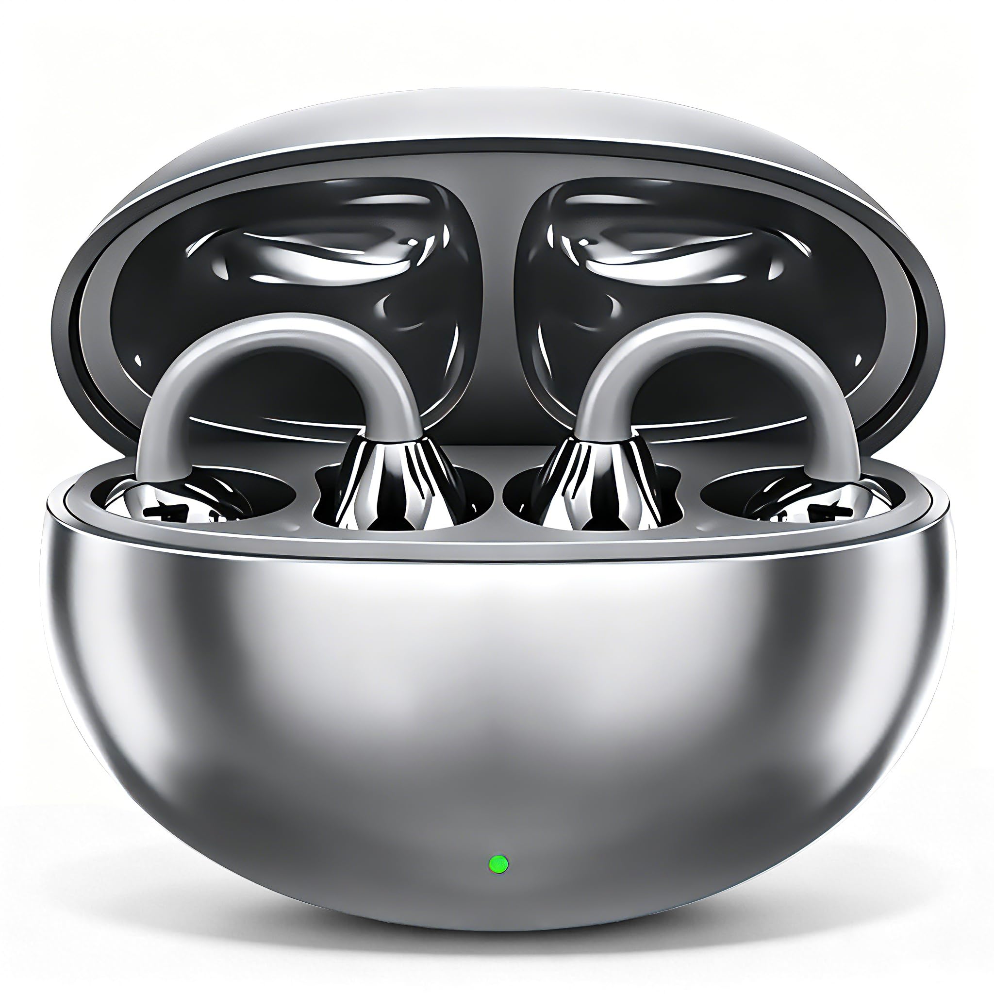 PTHTECHUS Écouteurs Bluetooth sans Fil Sport - Casque Ouvert à Clip, Casque Bluetooth Sport 5.4, 8H Autonomie, 4.3g Léger, Adapté Cyclisme Course à Pied & Gym (9D-3S-M91-Black)