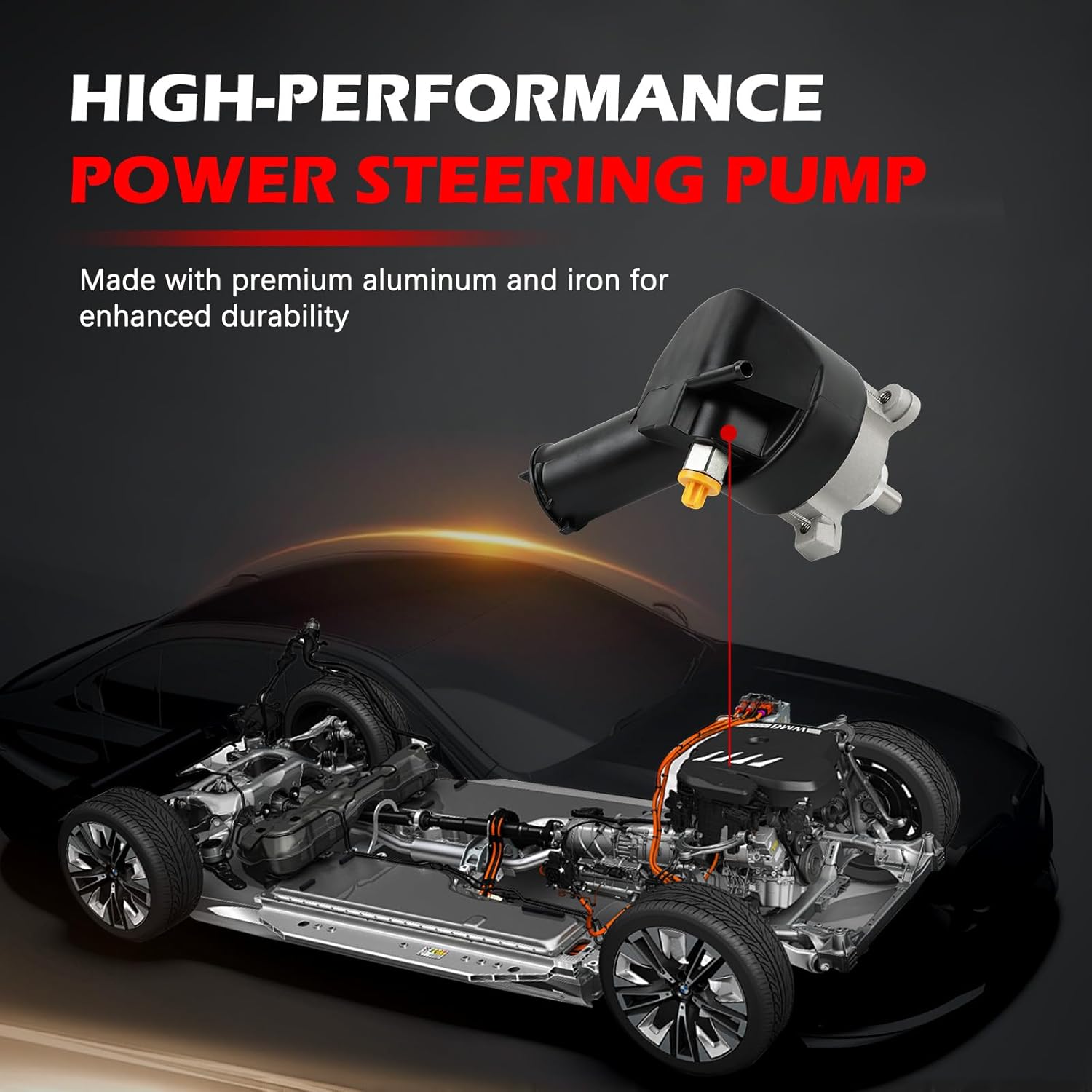 20-7272 Power Steering Pump Fit for F-150 / F-350 / Bronco 1990-1996, F-200 1990, F-250 1990 1991 1992 1993 1994 1995 1996 1997, 3.8L-7.5L, Power Assist Pump W/Reservoir for E7TZ3A674BBRM