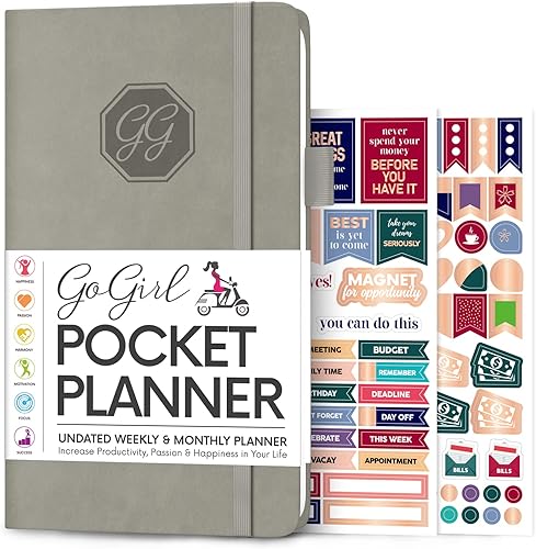 GoGirl - Planificador y organizador para mujeres planificador semanal de bolsillo, diario de objetivos y agenda para la gestión del tiempo y la