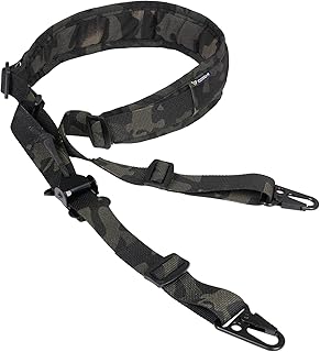 IDOGEAR Rifle Sling Two Point Sling Traditional Slings with Length Adjuster Thickened Soft Shoulder Pads Metal Hooks - IDOGEAR