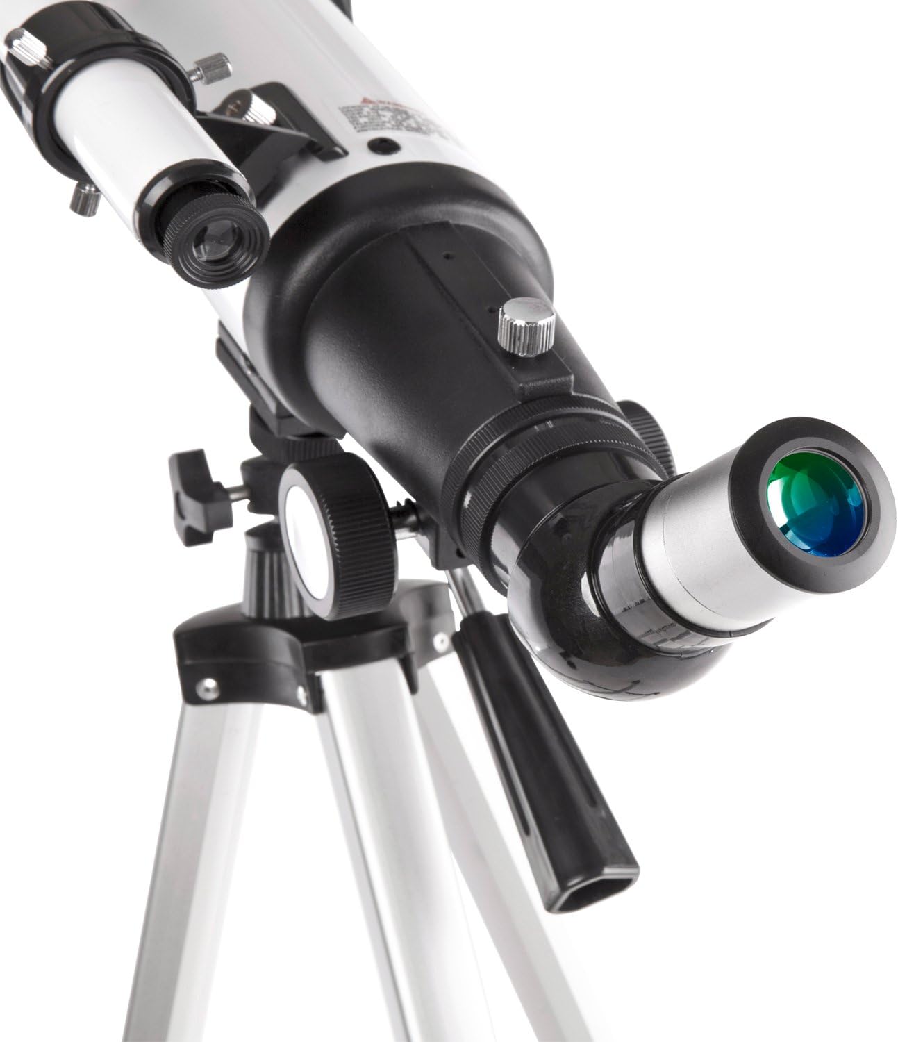 Close-up of Gskyer AZ70400 focuser and eyepiece