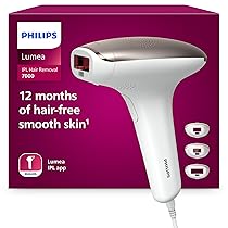 Philips Lumea 7000 Series,dispositivo di epilazione IPL, alternativa ai dispositivi di epilazione laser, 3 accessori per viso, corpo e zona bikini, modello SC1999, 00