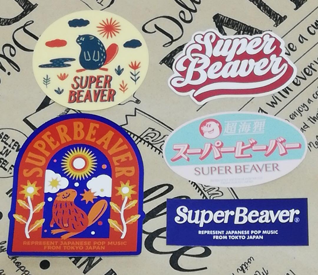 Amazon.co.jp: SUPER BEAVER ステッカー バラ 5枚セット