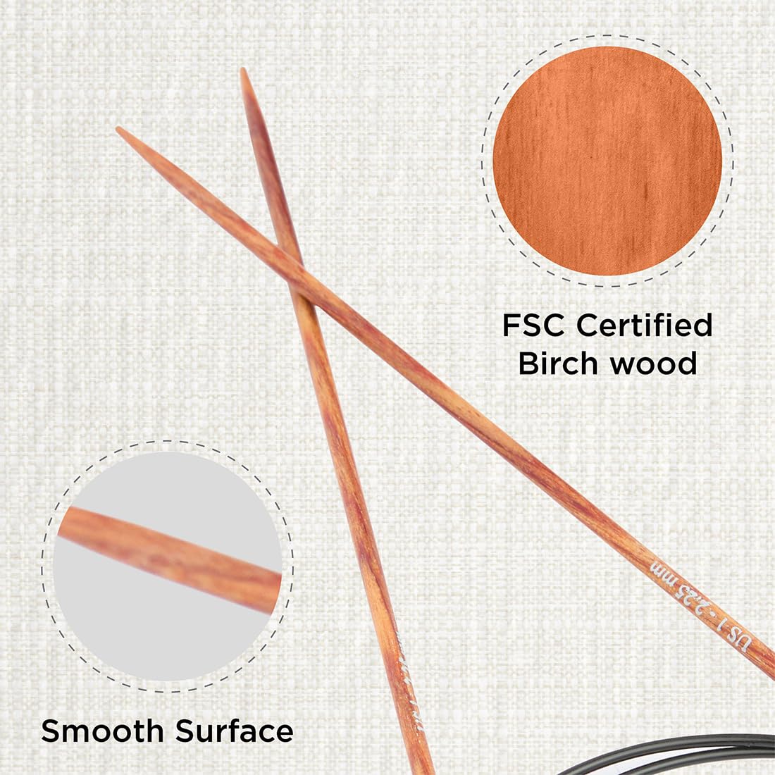 KnitPro Dreamz Fixed Circular Needles 32" (80cm), Orange Lily, 2.25mm - Image 2