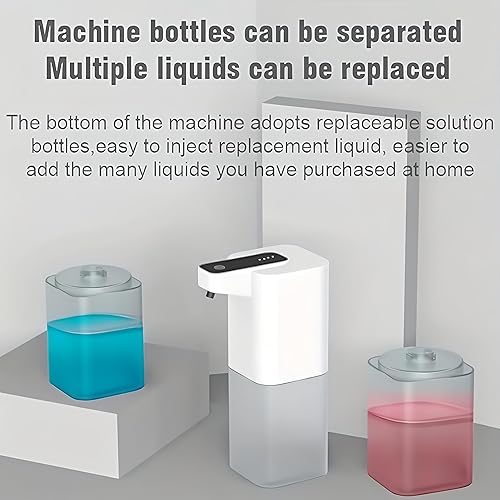 Miniatura 5 de Dispensador automático de jabón espumoso sin contacto, dispensador de jabón de manos inteligente recargable por USB, 4 niveles ajustables, montaje