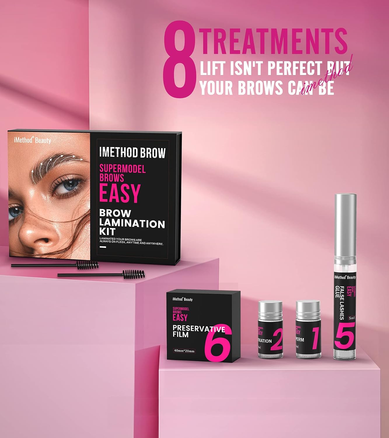 iMethod Eyebrow Lamination Kit - Brow Lamination Kit, DIY Eye Brow Perm Kit at Home, Long Lasting, Salon Result and Easy to Use, Cruelty-Free