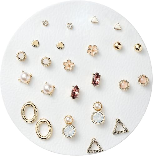 Aboutdaisy - Juego de 12 pares de aretes de acrílico para mujer, diversos, coloridos, hipoalergénicos, joyería de moda para momentos especiales,