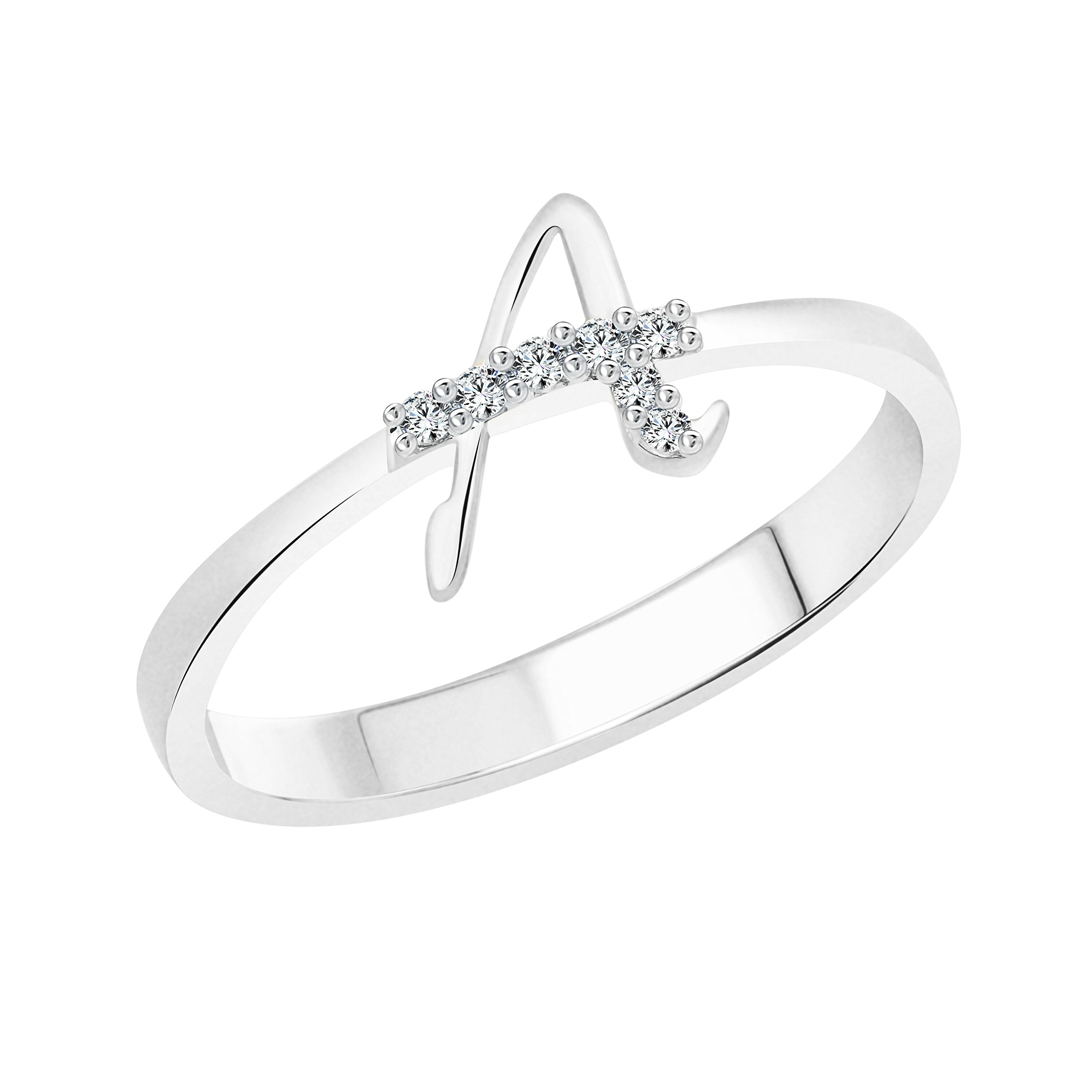 Vighnaharta valentine day gift valentineday gift for her gift for him gift for women gift for men Valentine Gift Alloy and American Diamond Initial Lettera Alphabet Ring for Women (Silver) (B09TWTCRTK) Amazon Price History, Amazon Price Tracker
