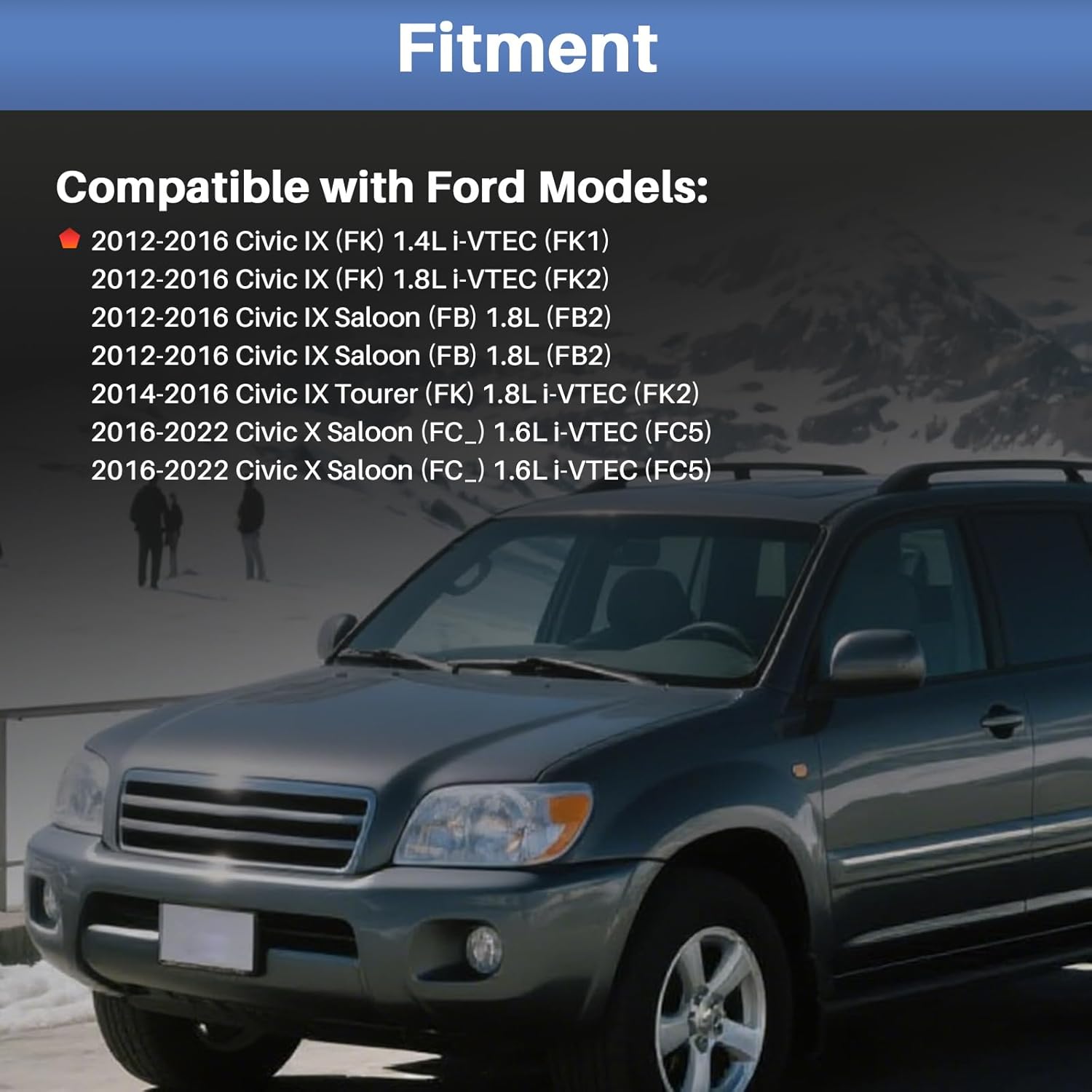 31100R1AA01 Alternator For 2012-2020 Honda Civic, 12V 95A Clockwise 6-Groove Pulley, Replace 11537N, A5117, A5TJ0191, A005TJ0191, 31100-R1A-A010M2