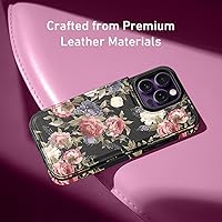 Vista 136 de LETO para iPhone 15 Pro Funda tipo cartera - Tapa tipo folio con patada - Diseños de moda - Tarjetero - Funda protectora para mujeres y niñas - 6.1