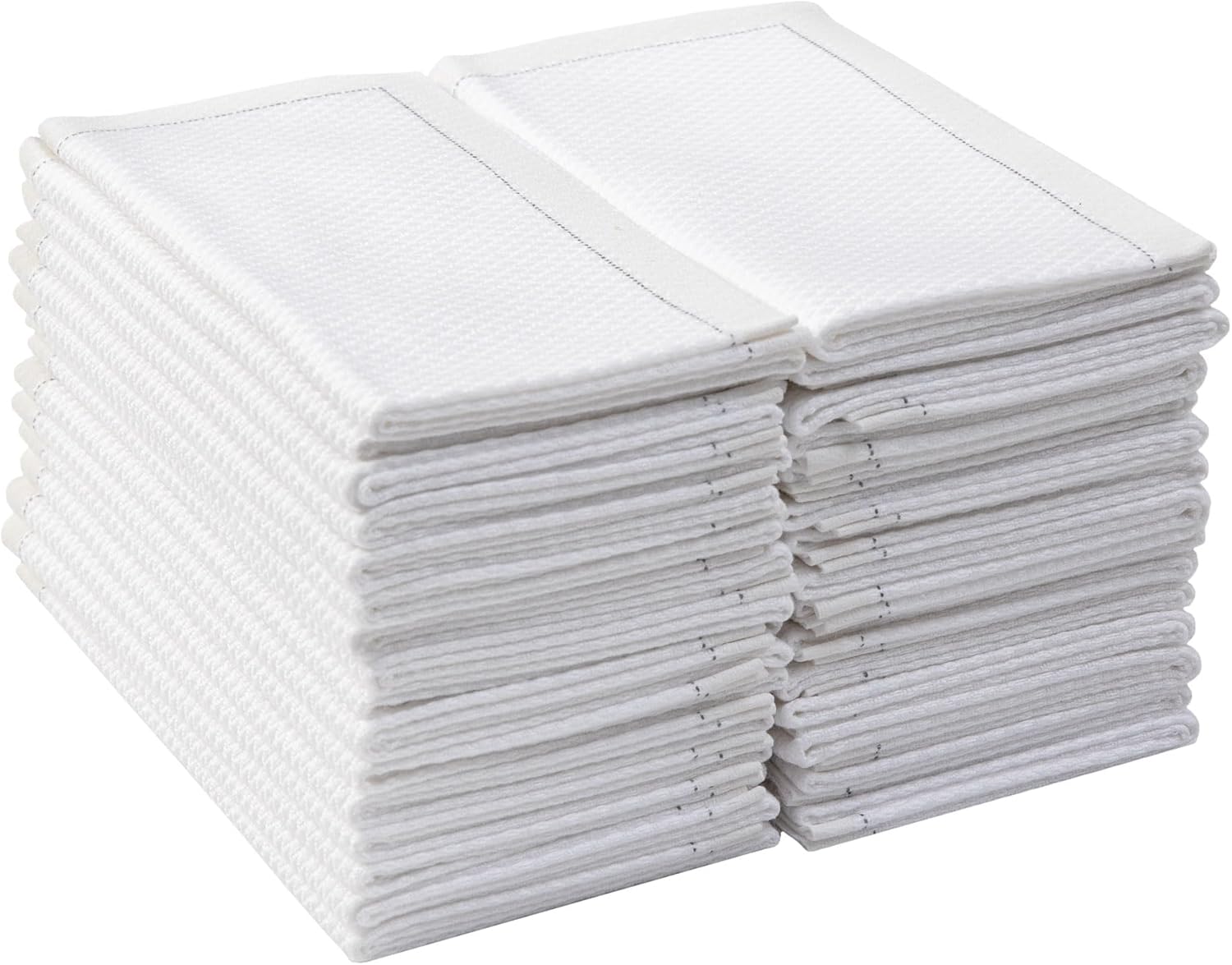 FIVE STAR NAPKINS White Hand Towel - 100% Cotton, Disposable Hand Towels for Bathroom - Paper Guest Napkins, Paper Hand Towels Bathroom, 10.6" x 10.6" (Folded 5" x 3 ") - 30 Units