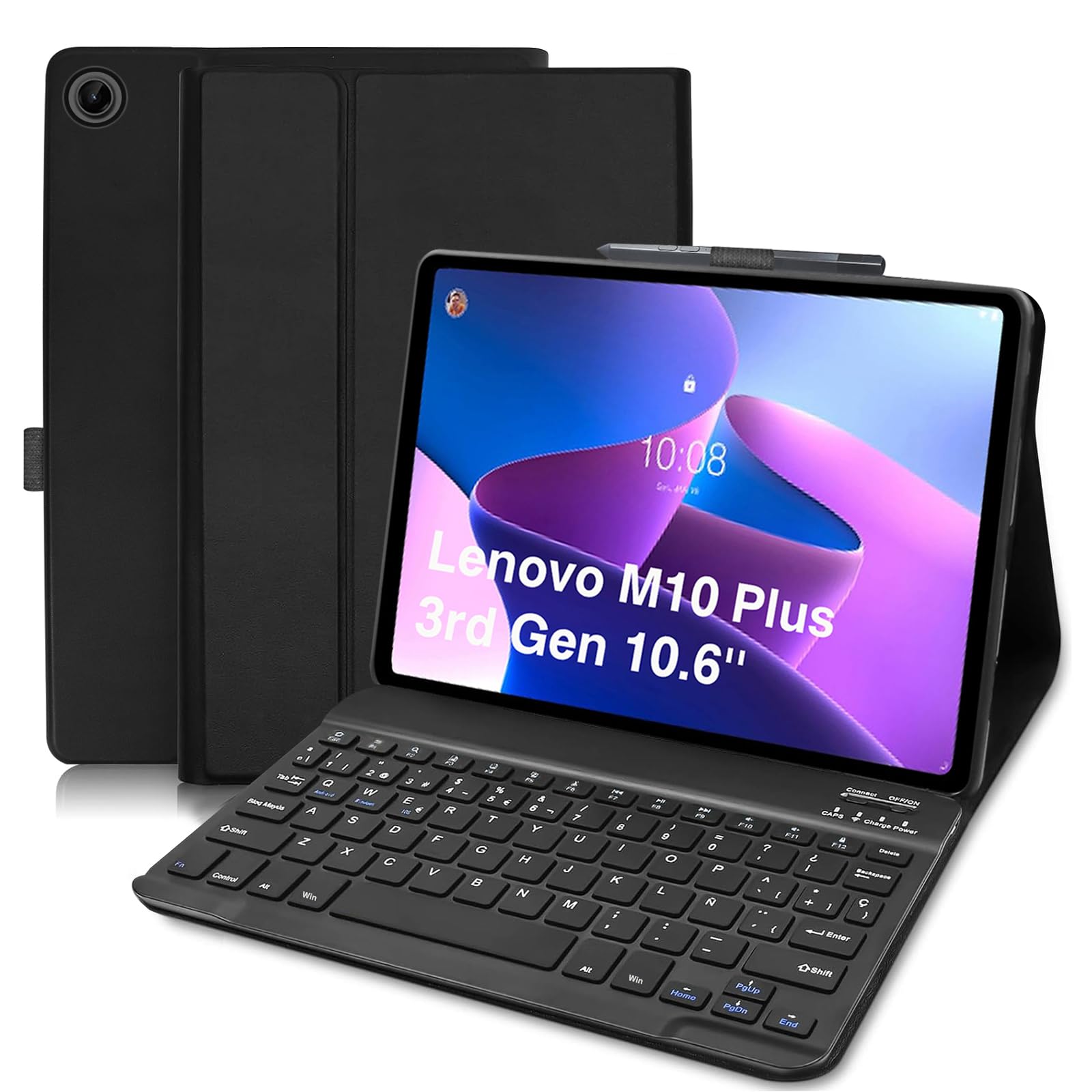 Capa com teclado para Lenovo Tab M10 Plus 3rd Gen 10.6