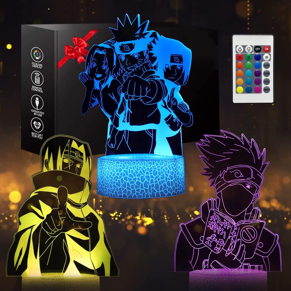 3D Illusion Anime Figure Night Light, Suitable for Children’s Room