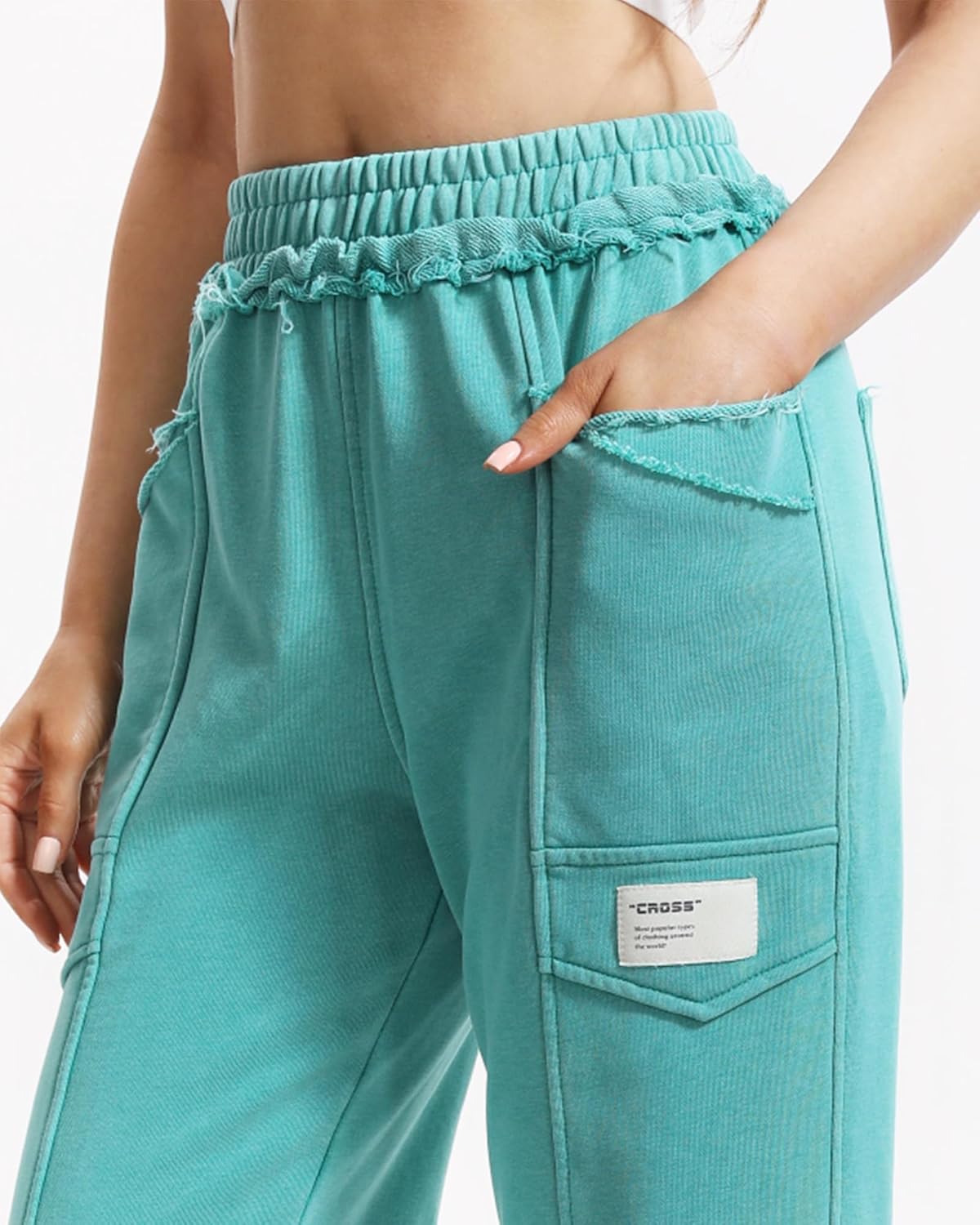 Women's Wide-Leg Sweatpants 2026 High-Waisted Baggy Sweatpants, Casual Lounge Sweatpants with Pockets