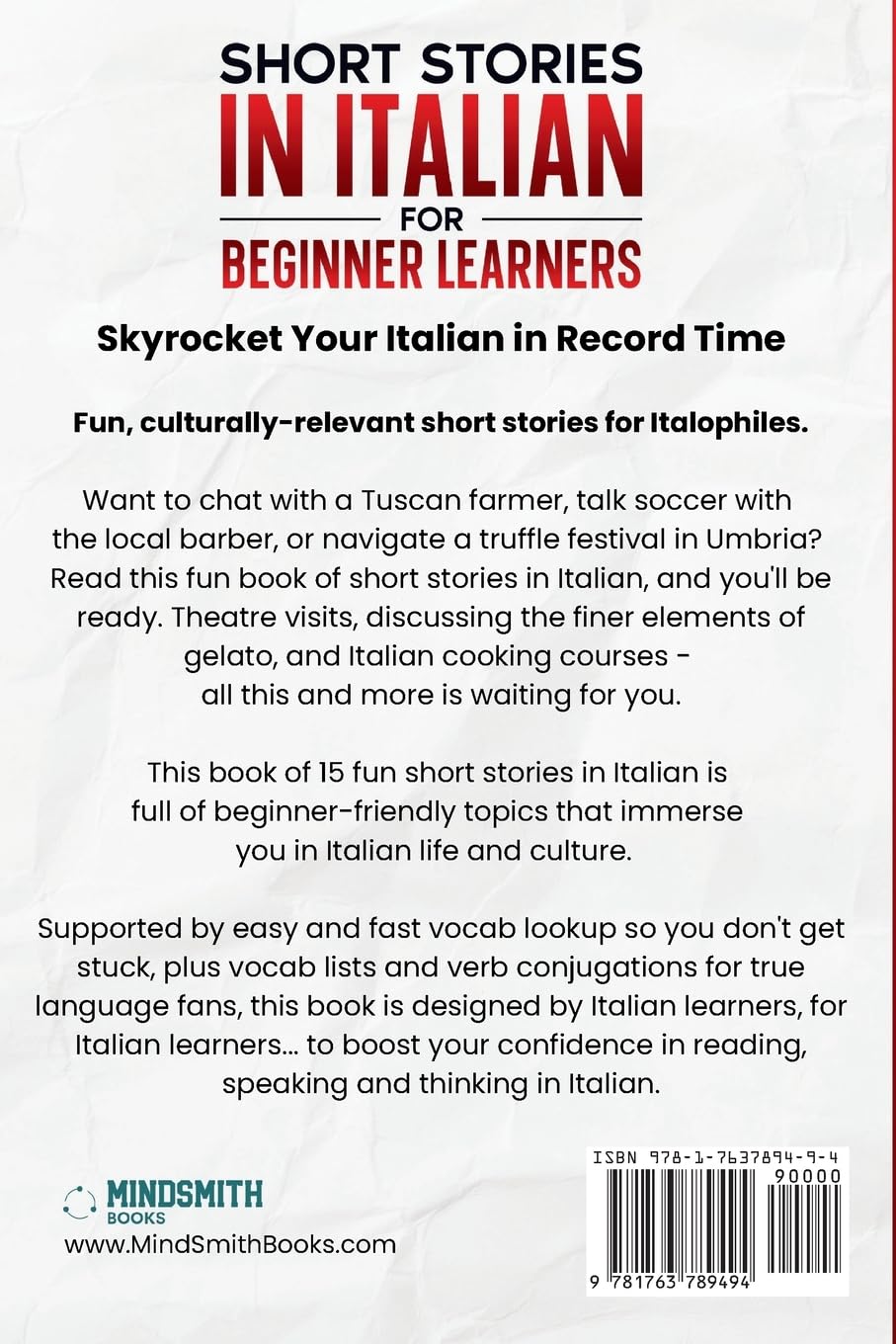 Short Stories in Italian For Beginner Learners: Quickly Improve Your Reading, Speaking, and Confidence in Italian the Fun Way - with Powerful Vocab Tools and Exercises: 1