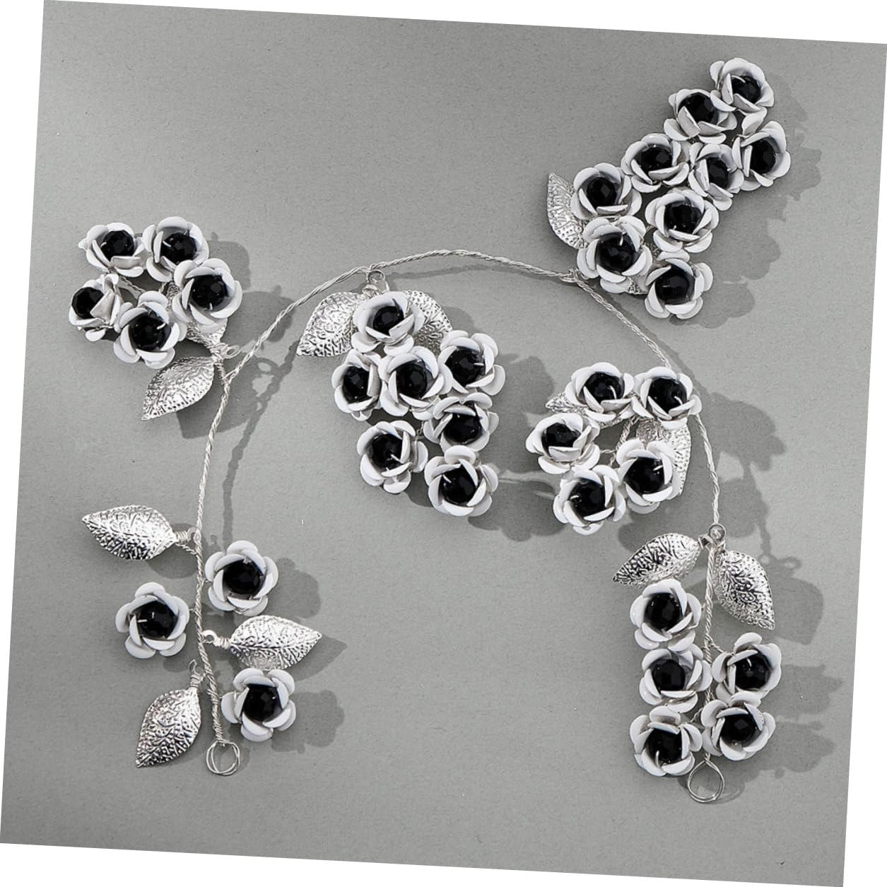 VICASKY 5 Stück Rosenhaarband aus Metall als Gothic Stirnband für Damen | Blumenkrone mit Auffälligem Design, Stirnschmuck für Festliche Anlässe und Partys